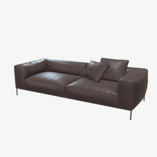 Highly detailed B B Italia Frank sofa PBR 3D model