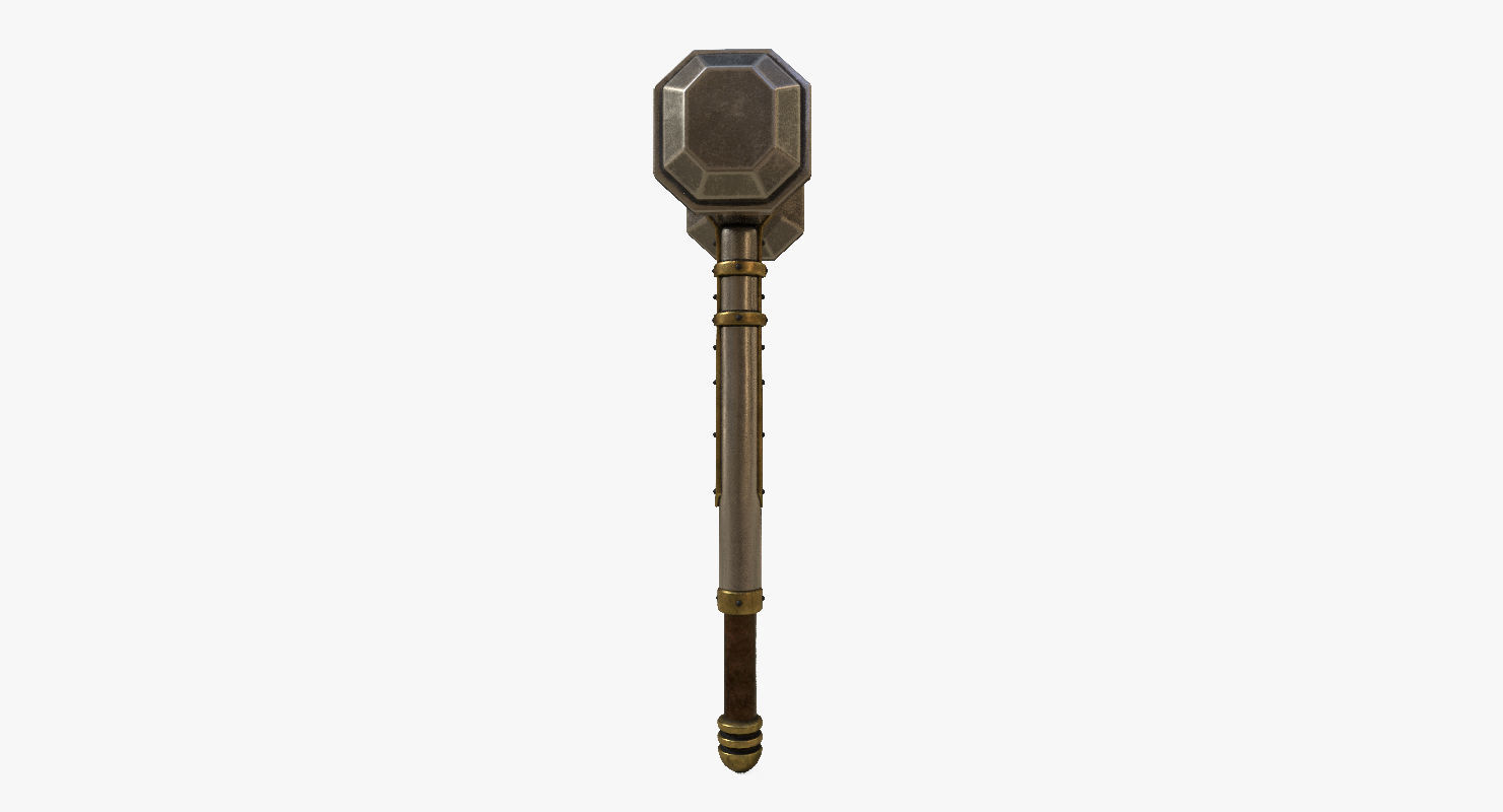 Metal Hammer Low-poly 3D model_4