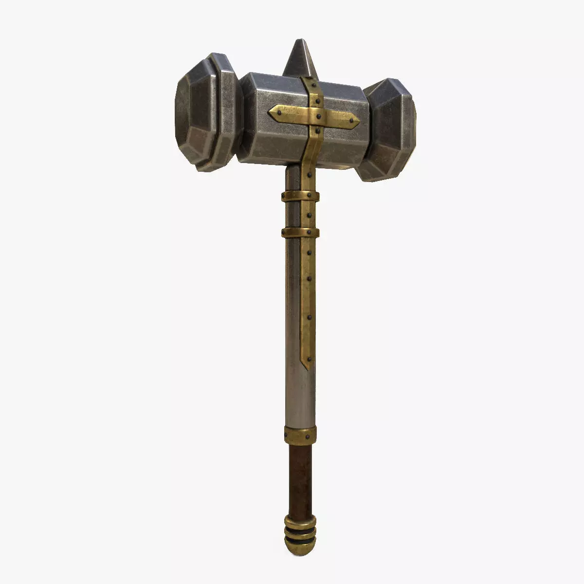 Metal Hammer Low-poly 3D model_0
