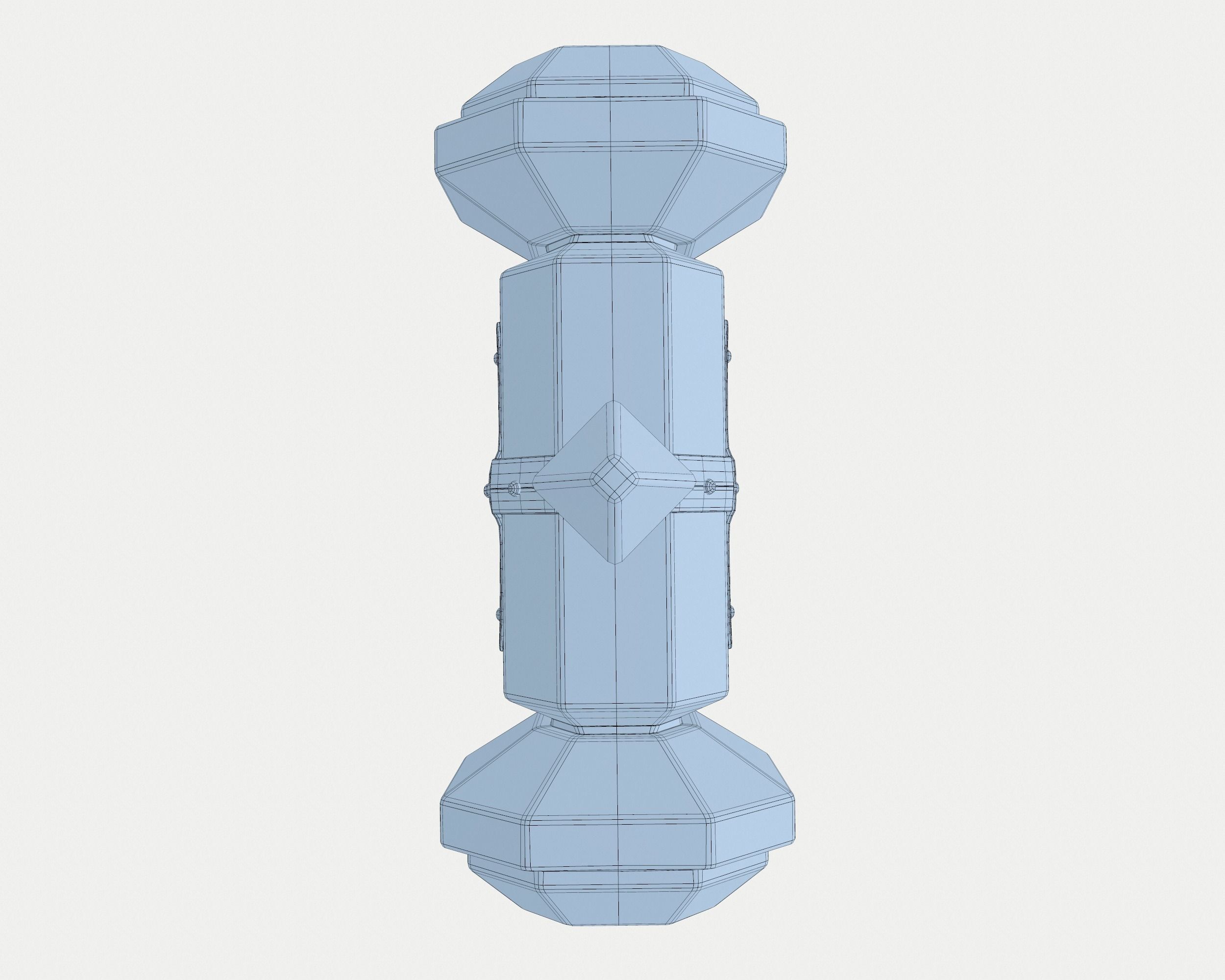 Metal Hammer Low-poly 3D model_12