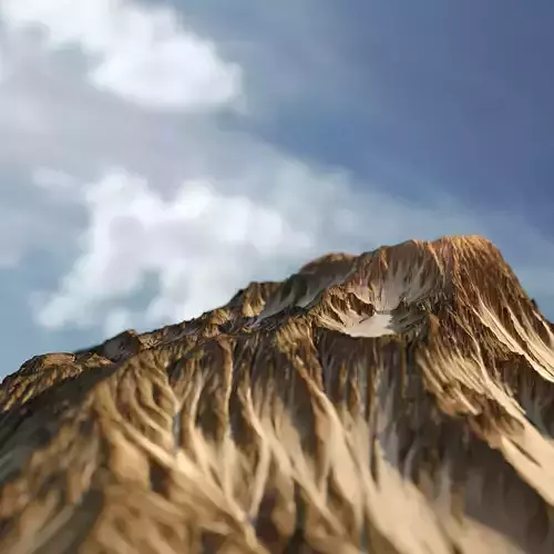 3D Mountain And Texture - high Poly