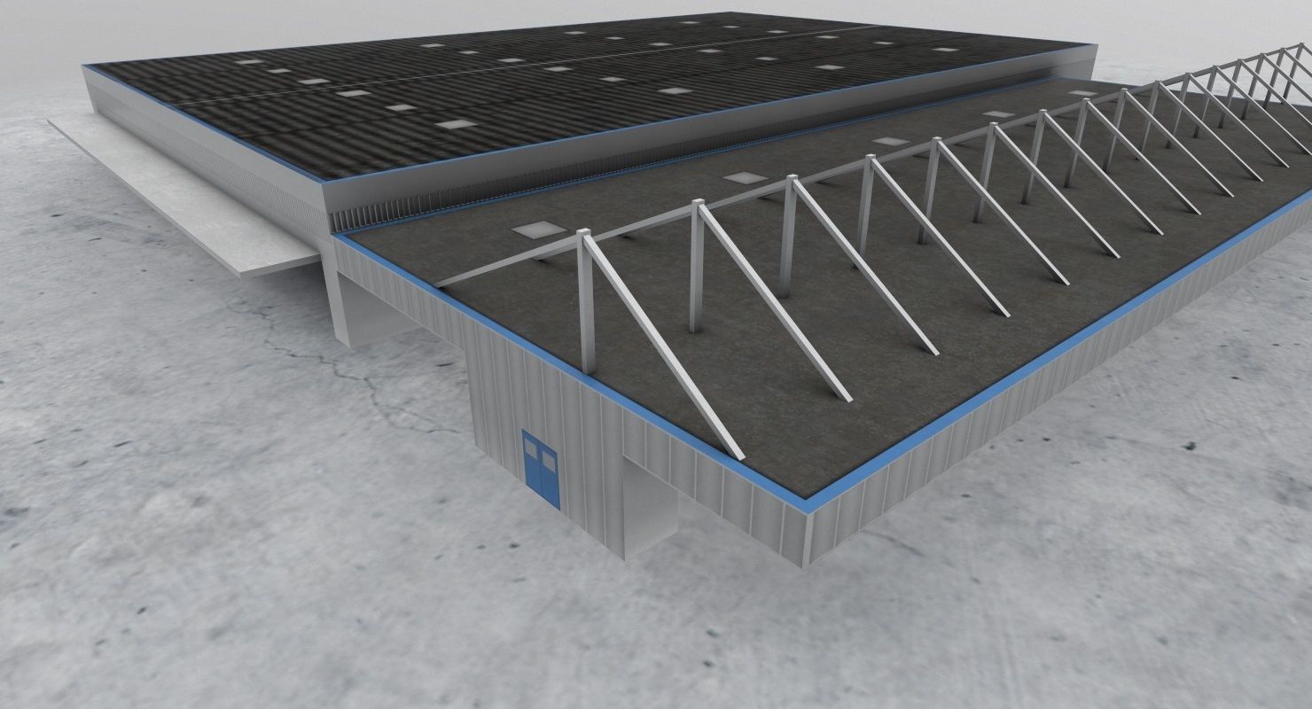 LIMC Hangar3 Low-poly 3D model_1