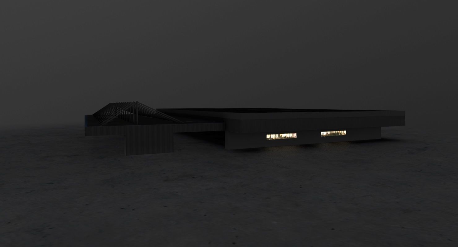 LIMC Hangar3 Low-poly 3D model_6