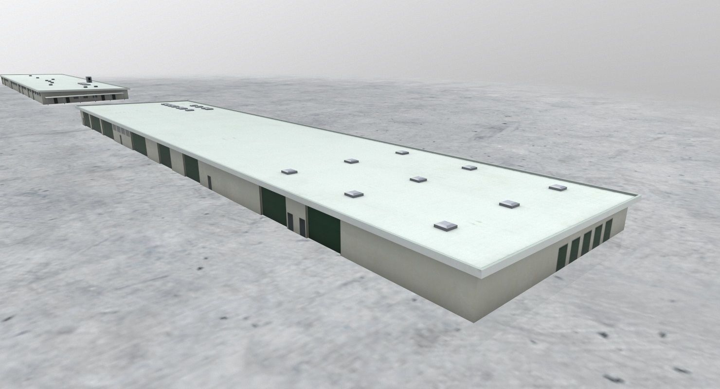 LIMC Hangars2 Low-poly 3D model_5