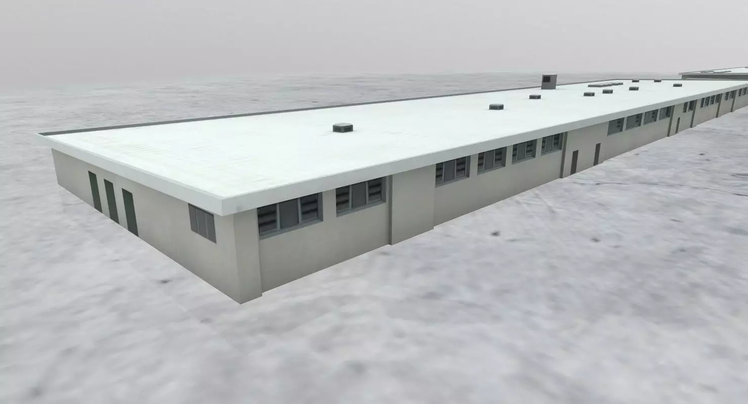 LIMC Hangars2 Low-poly 3D model_0