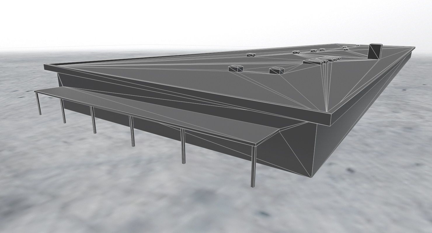 LIMC Hangars2 Low-poly 3D model_10