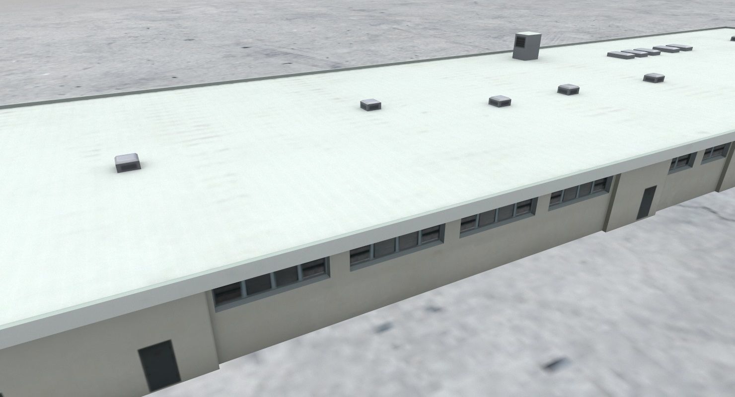 LIMC Hangars2 Low-poly 3D model_4