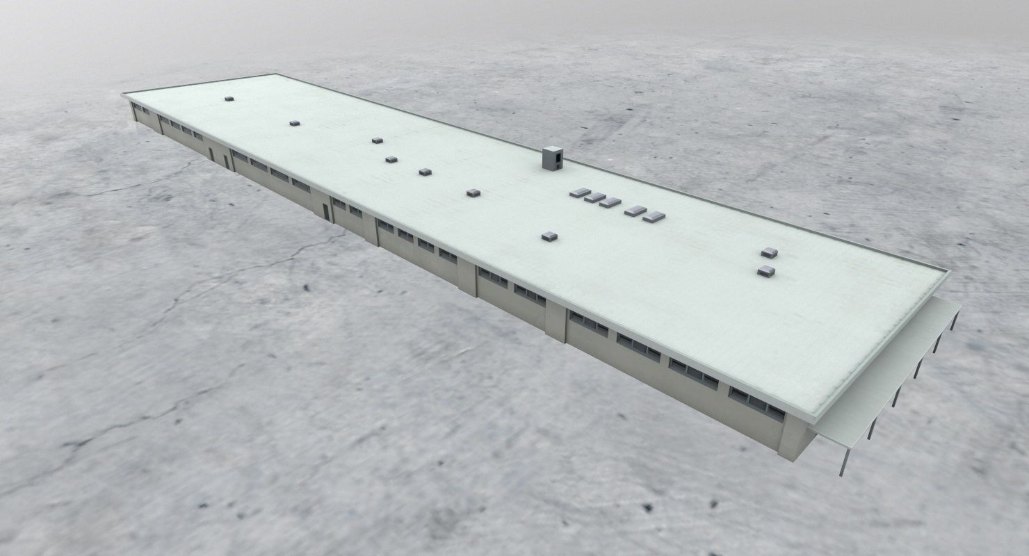 LIMC Hangars2 Low-poly 3D model_2