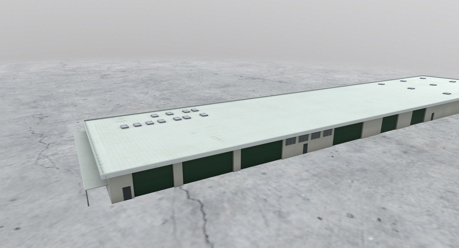 LIMC Hangars2 Low-poly 3D model_3