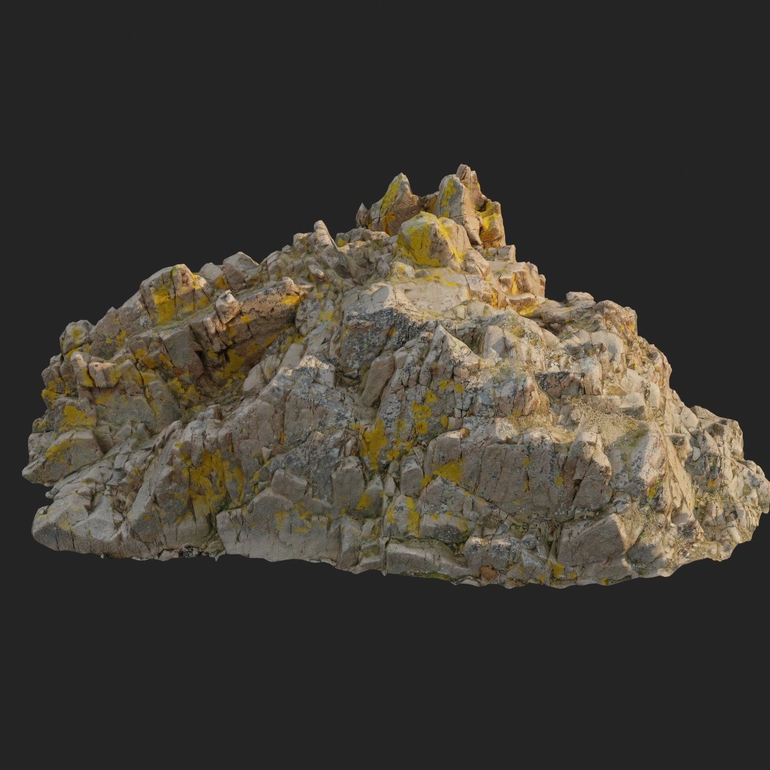 3d scanned rock cliff P2 3D model_2