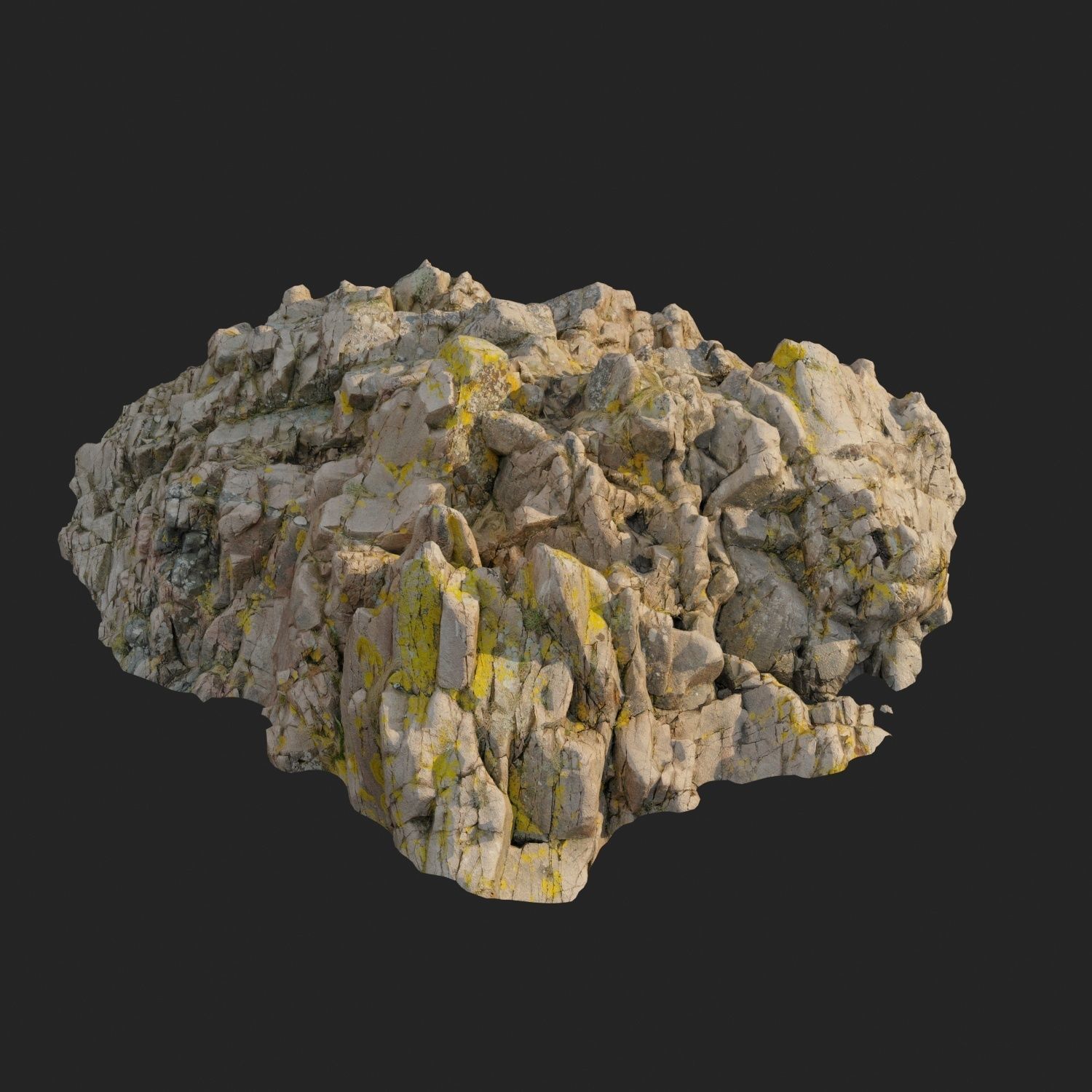 3d scanned rock cliff P2 3D model_8