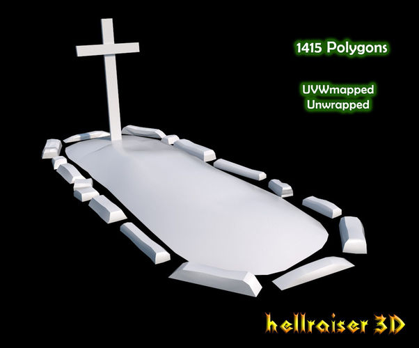 Soil Grave - 1 Low-poly 3D model