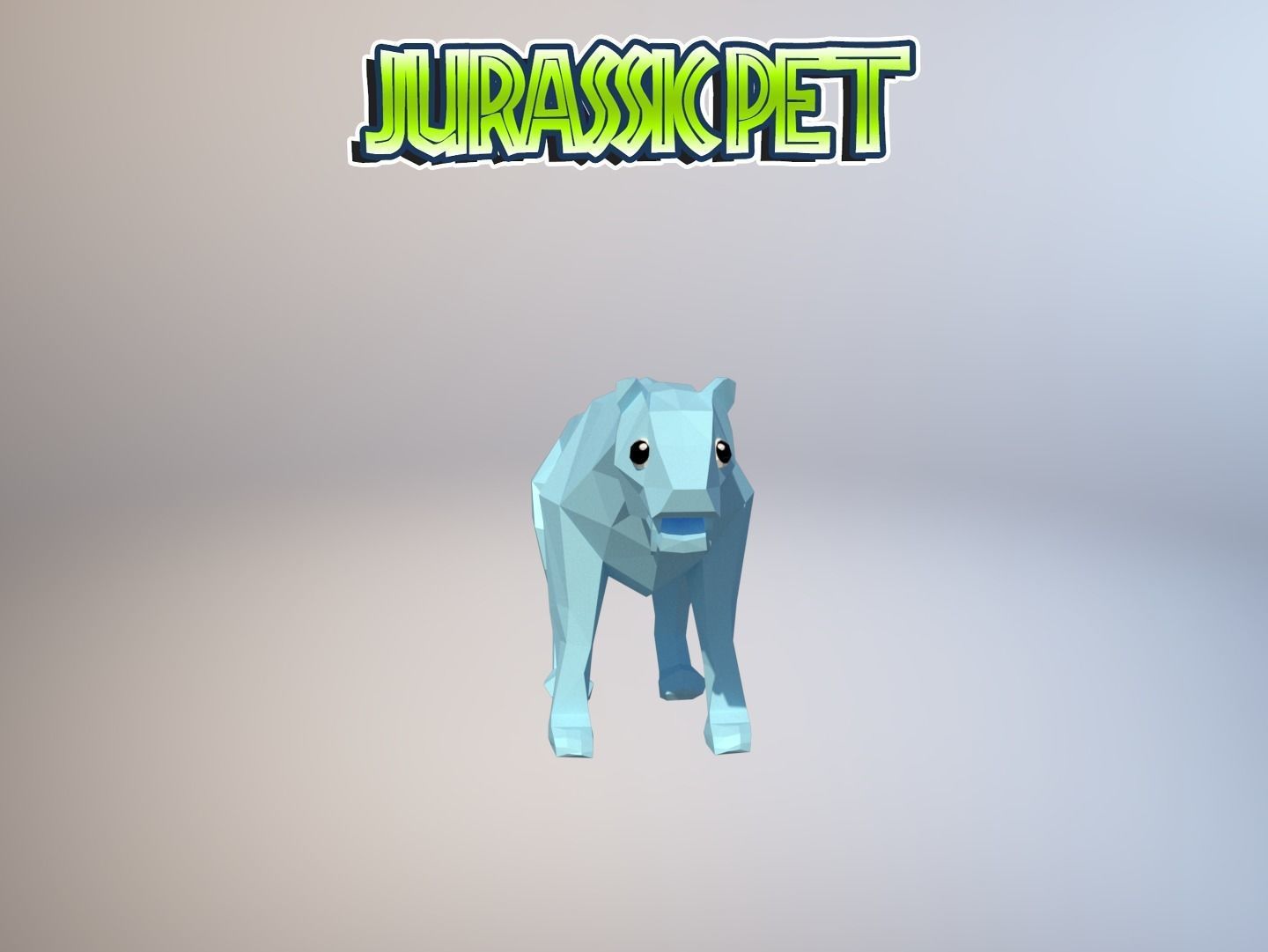 Saber toothed tiger Low-poly 3D model_27