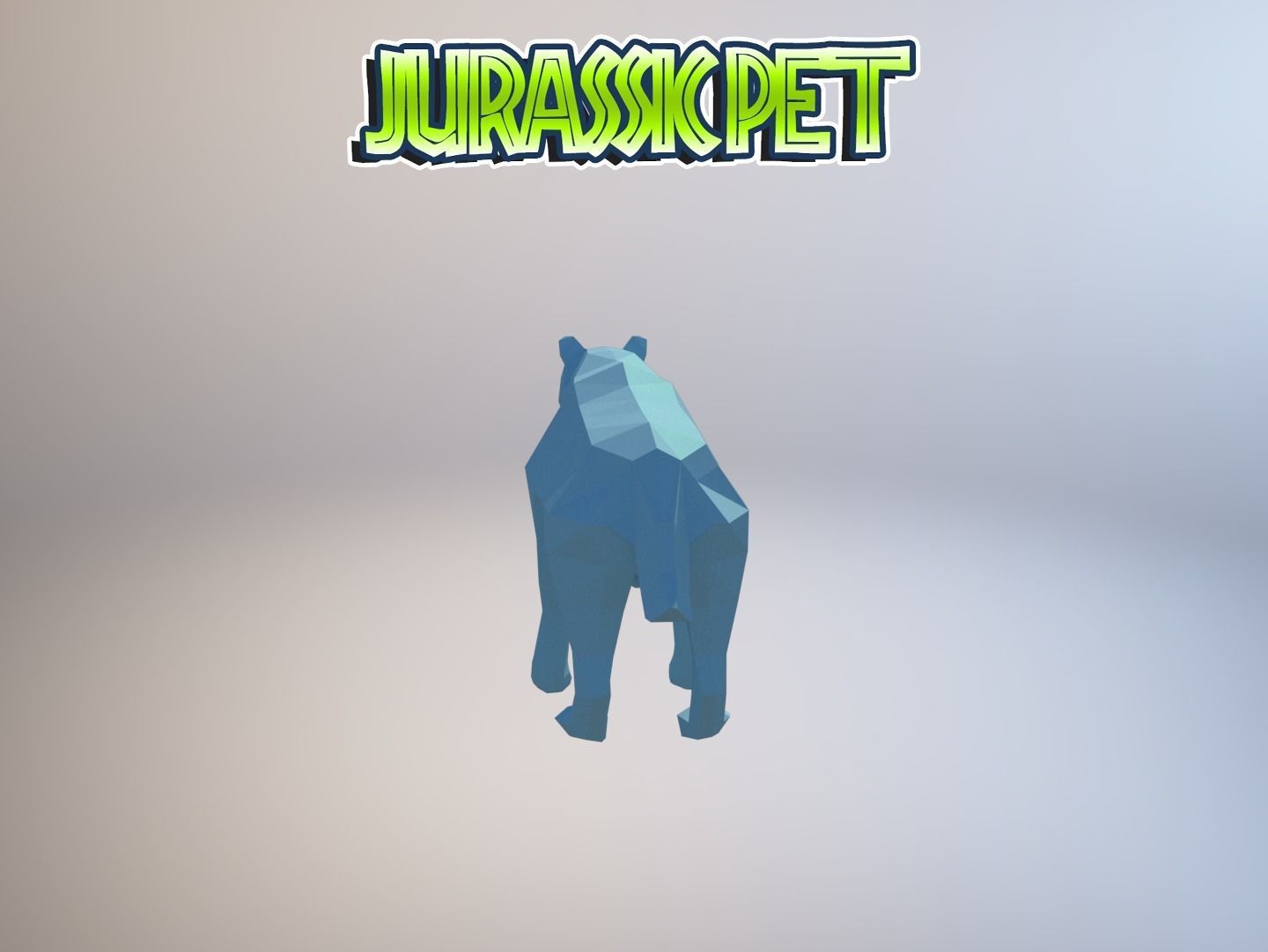 Saber toothed tiger Low-poly 3D model_12