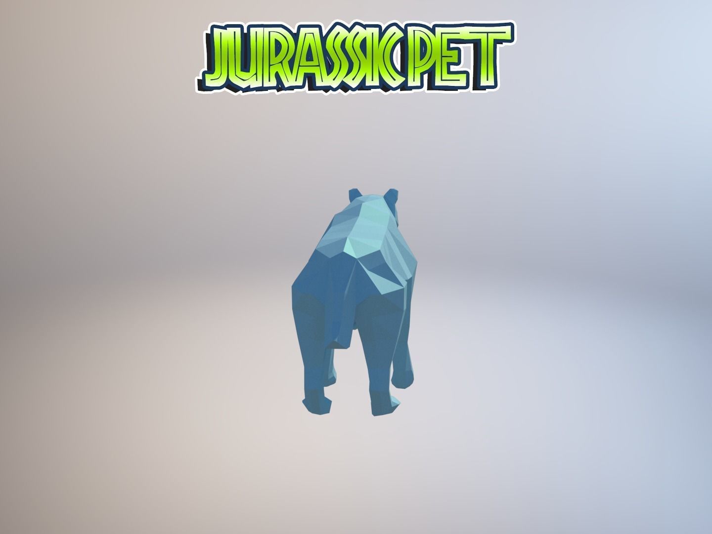 Saber toothed tiger Low-poly 3D model_13