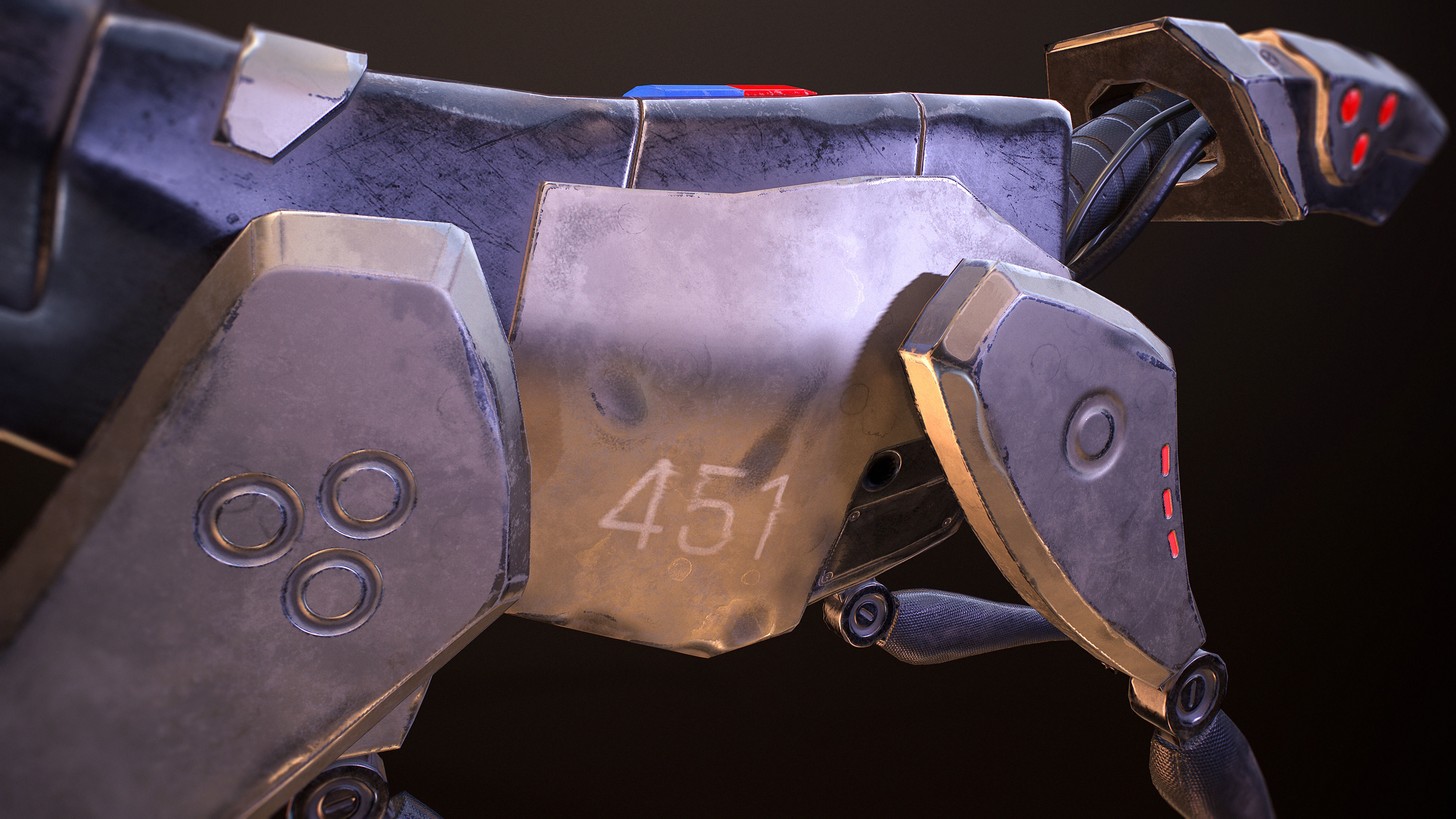 Fahrenheit 451 Dog Low-poly 3D model_5