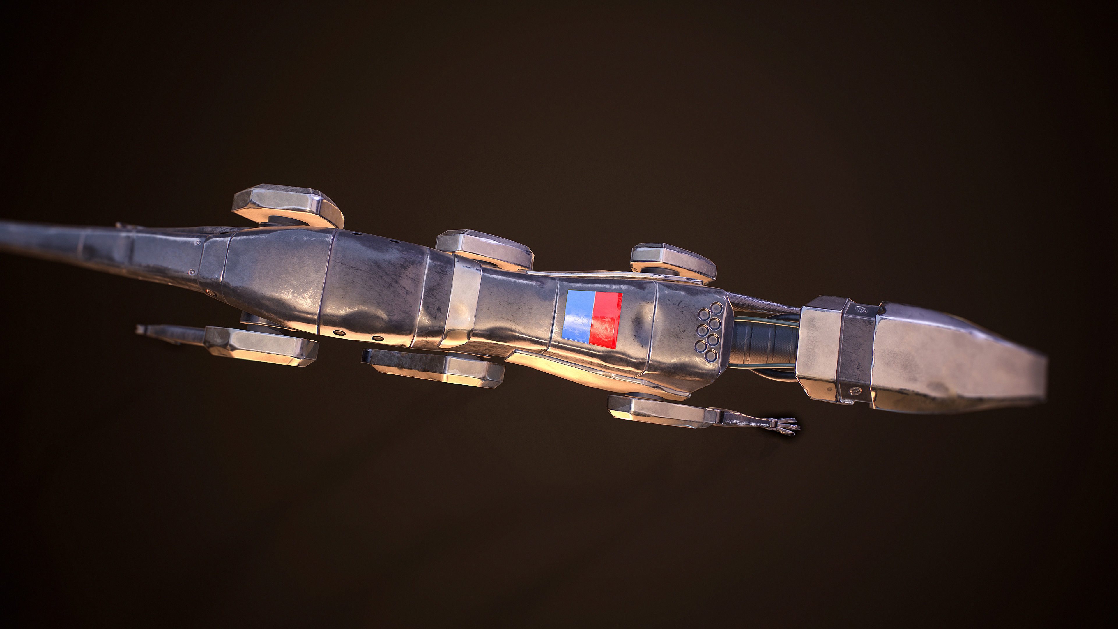 Fahrenheit 451 Dog Low-poly 3D model_3