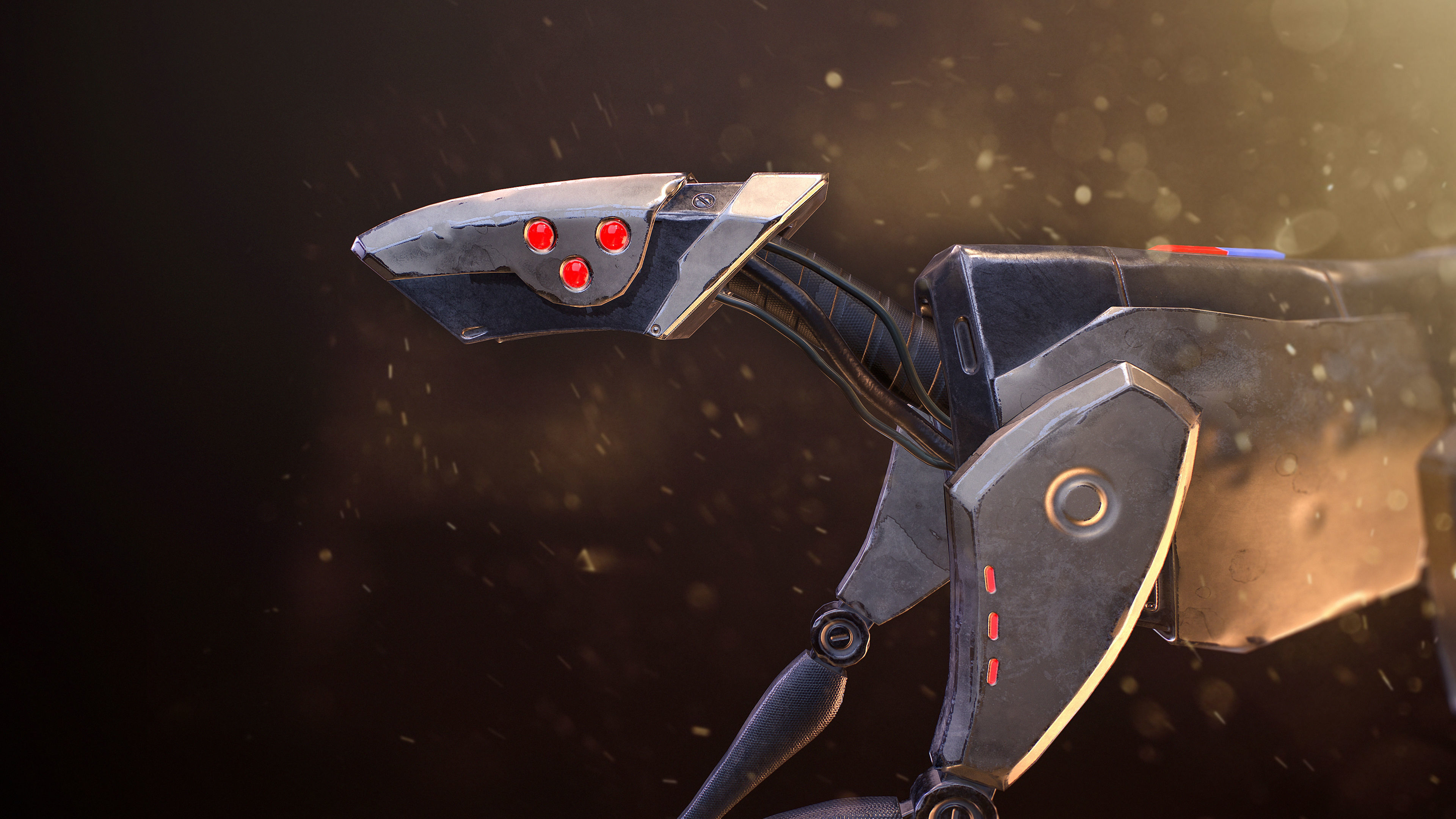 Fahrenheit 451 Dog Low-poly 3D model_2