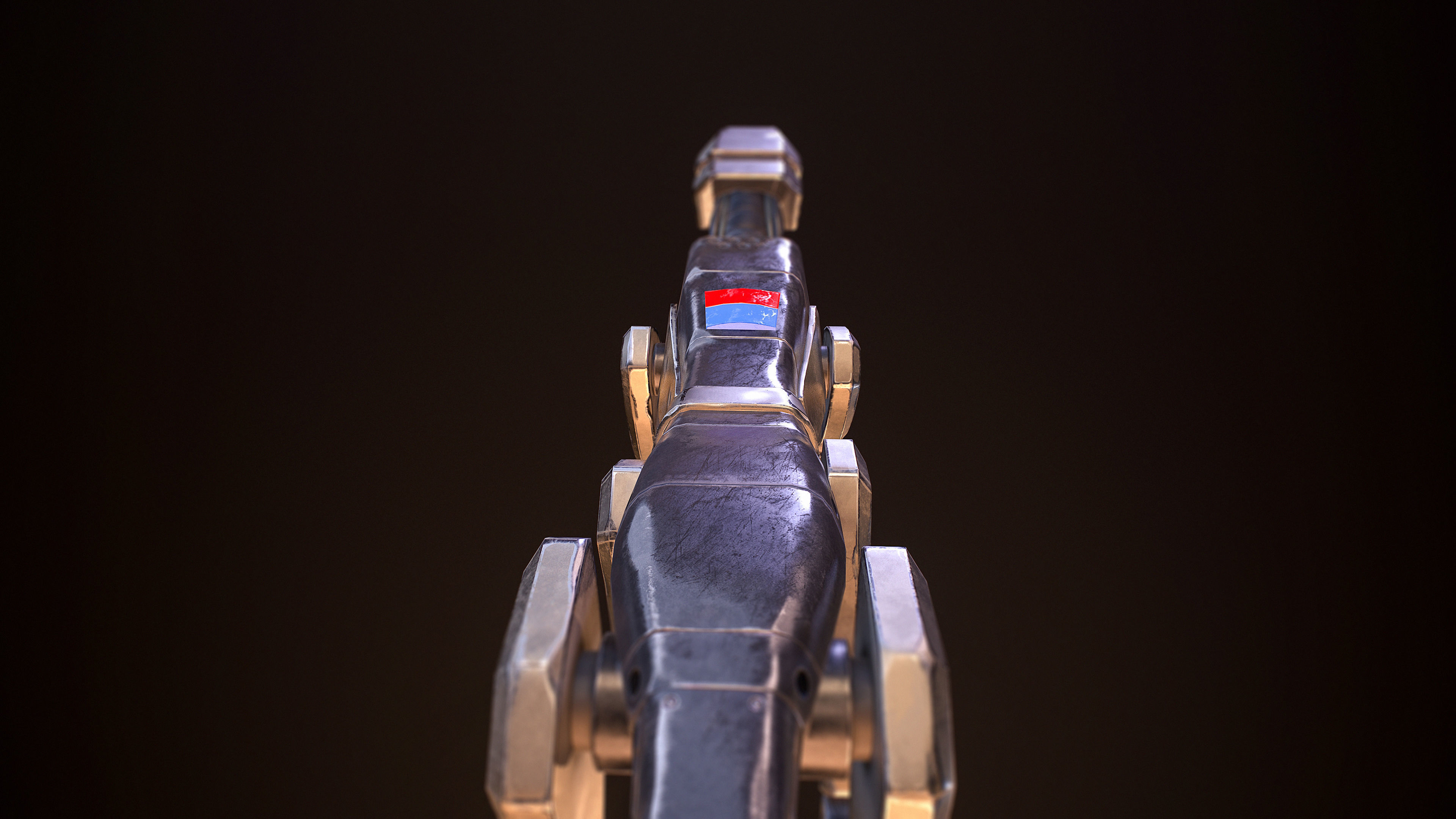 Fahrenheit 451 Dog Low-poly 3D model_6