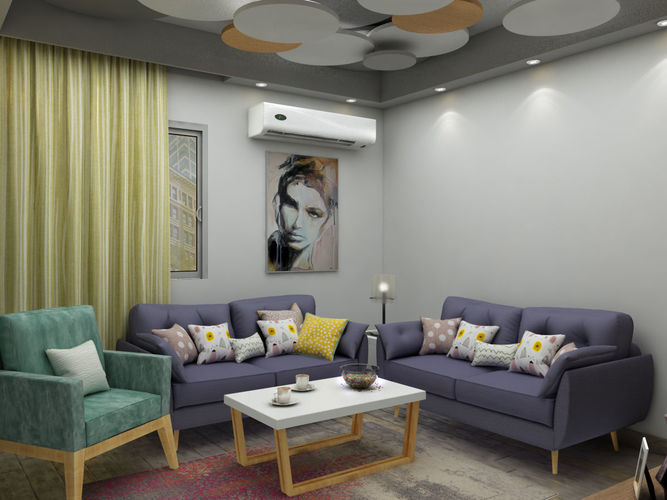 casual living room Free 3D model