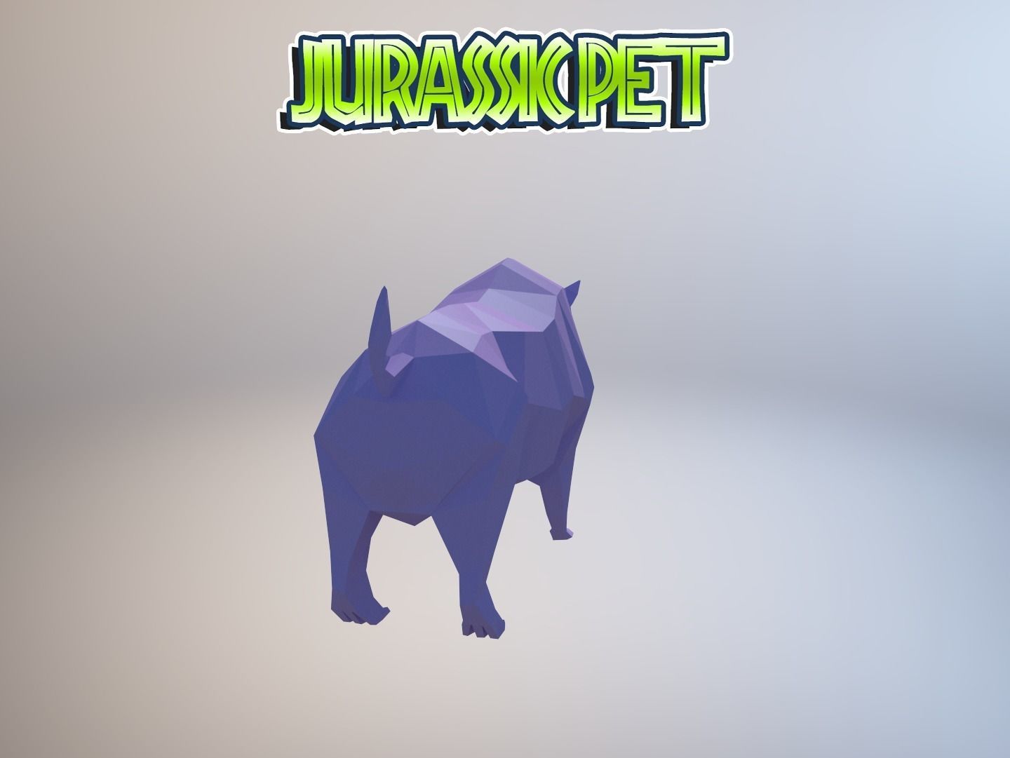 Woolly rhinoceros Low-poly 3D model_21