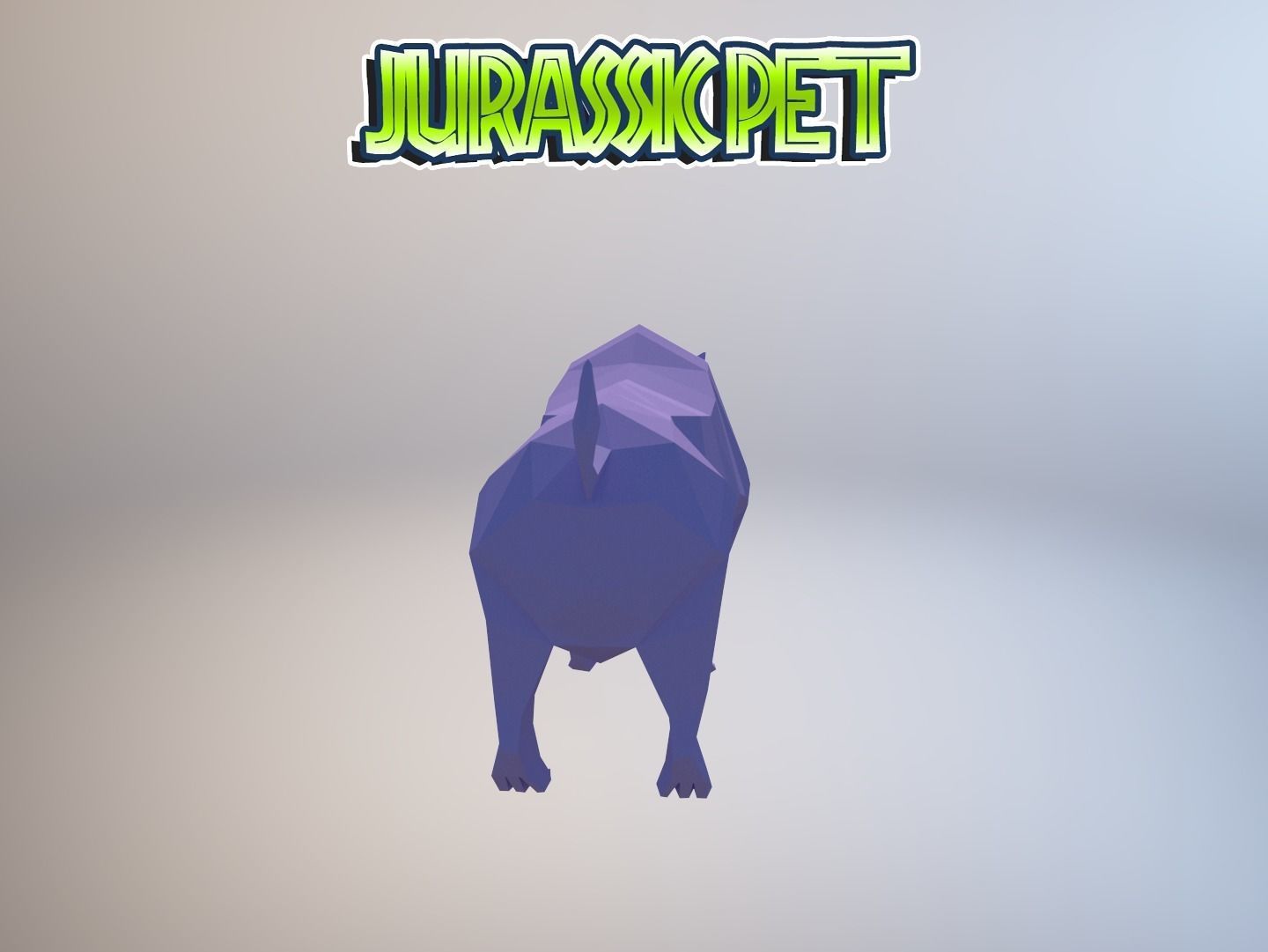 Woolly rhinoceros Low-poly 3D model_20