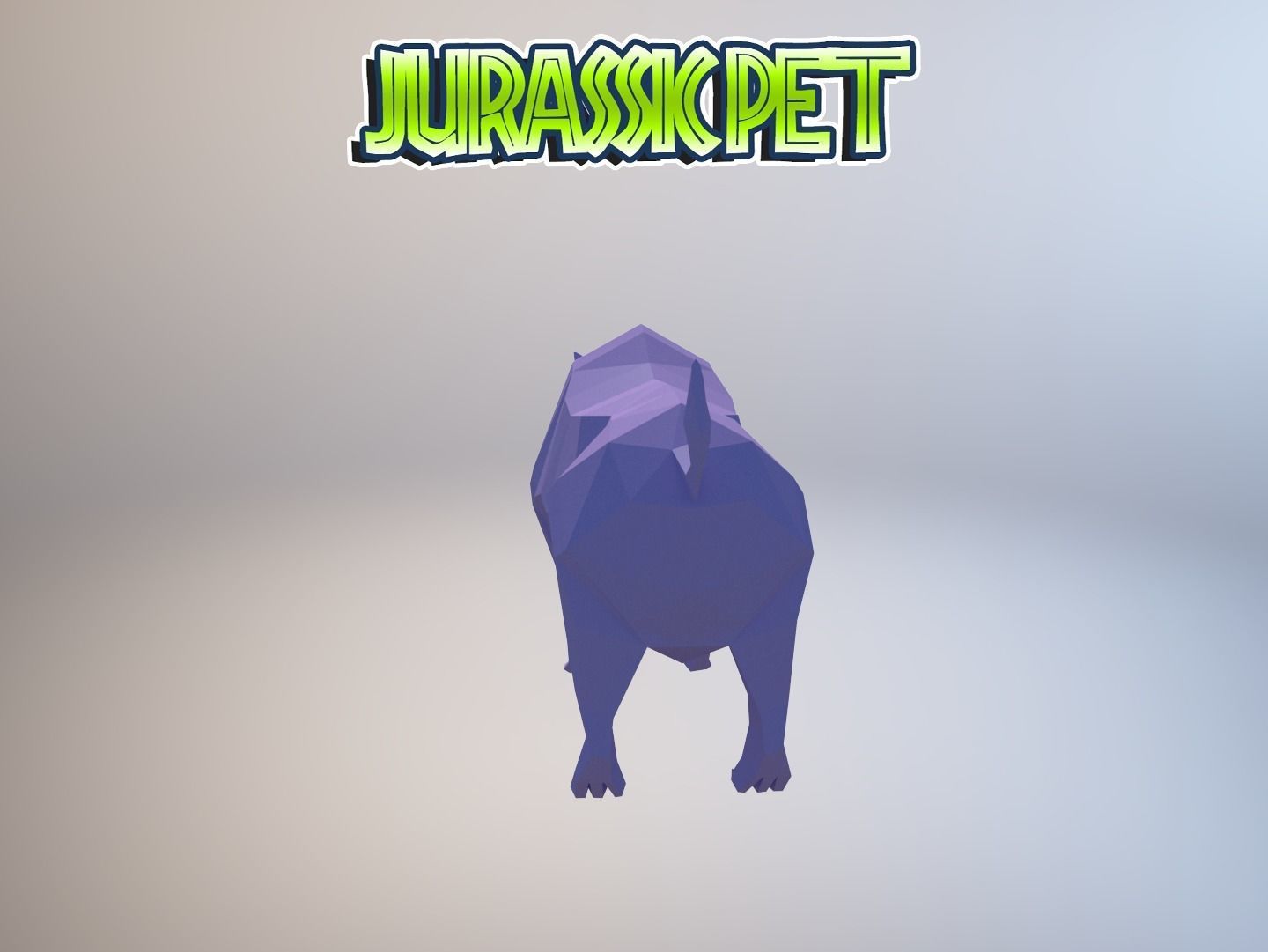 Woolly rhinoceros Low-poly 3D model_19