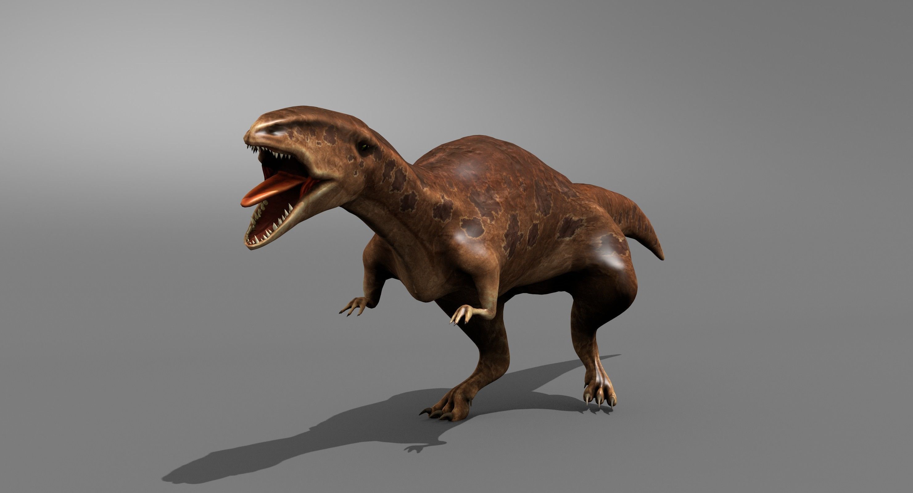 Gigantosaurus Jurassic Dinosaur Low-poly 3D model_2