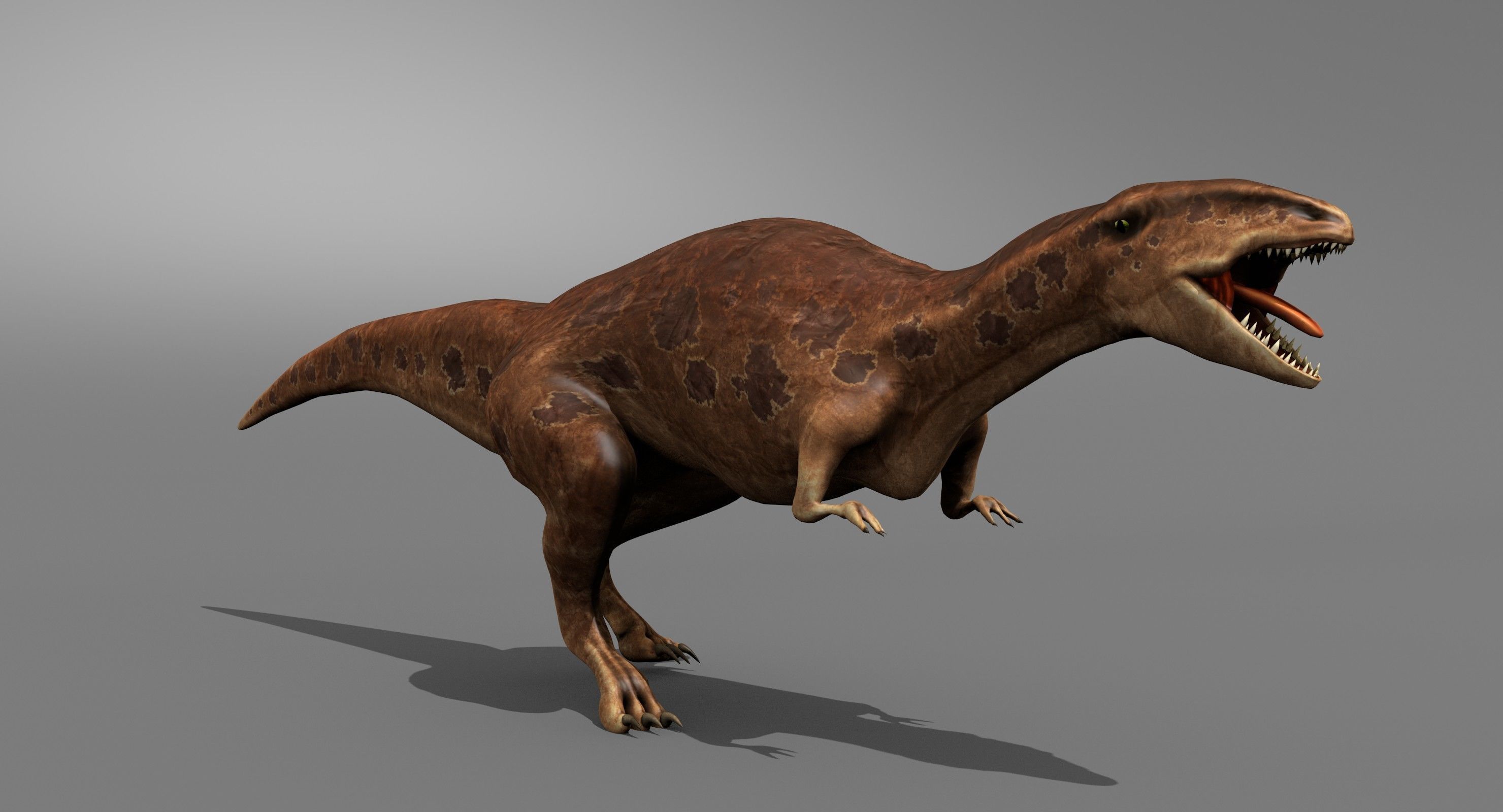 Gigantosaurus Jurassic Dinosaur Low-poly 3D model_3