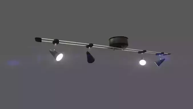 Halogen ceiling light with UE4 Blueprint - Game Ready
