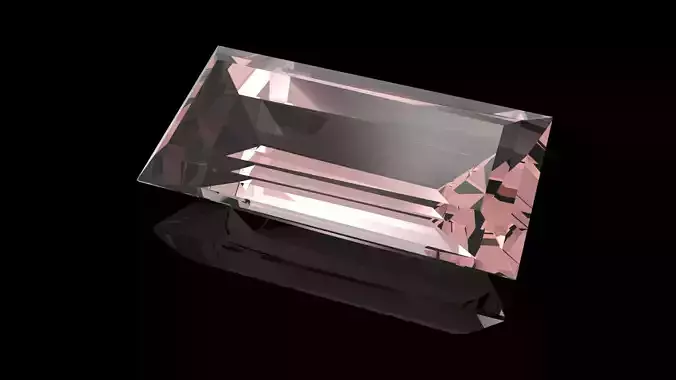 Tappered Baguette Shape Gem 3D print model