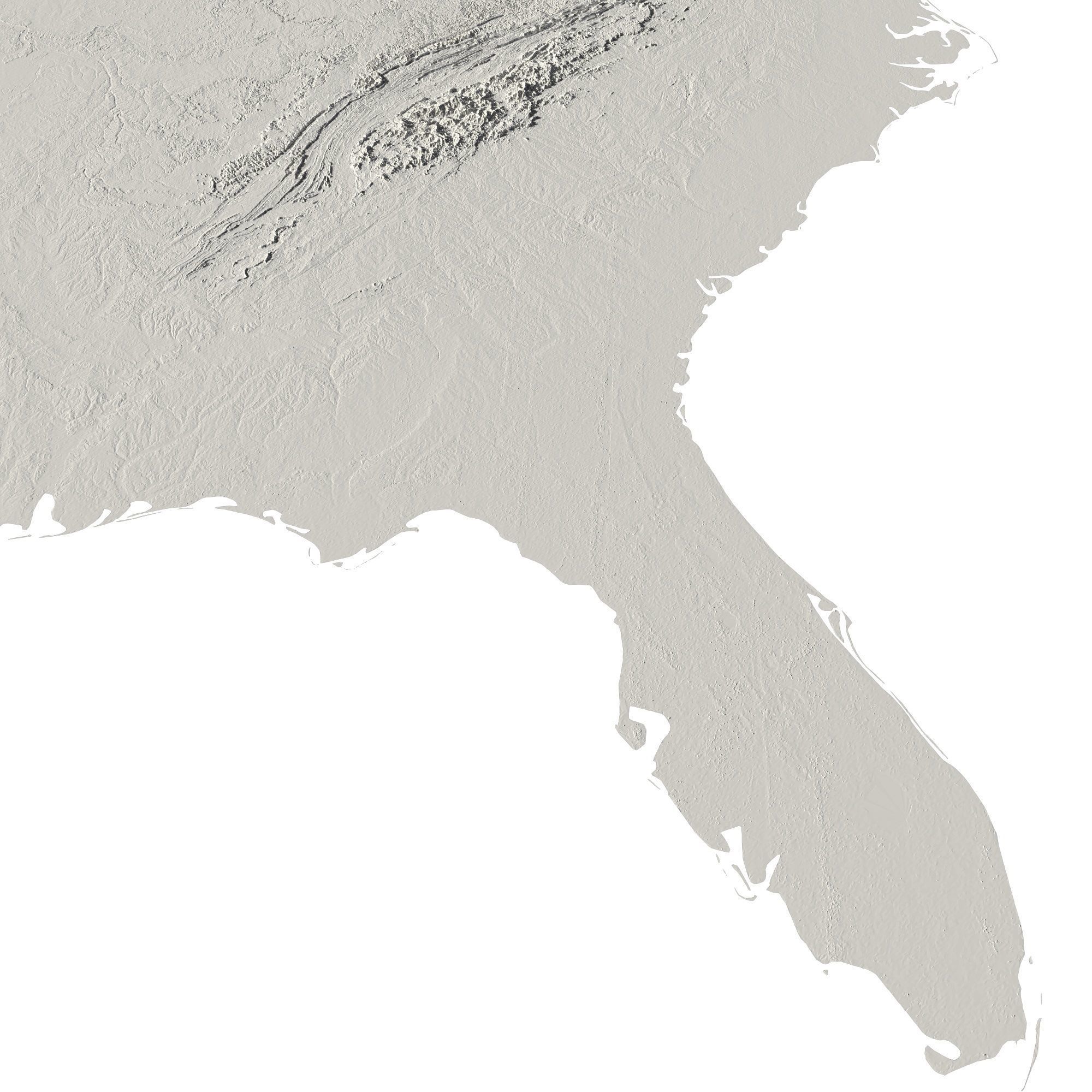 High detailed relief map of USA-Canada-Mexico 3D model_21