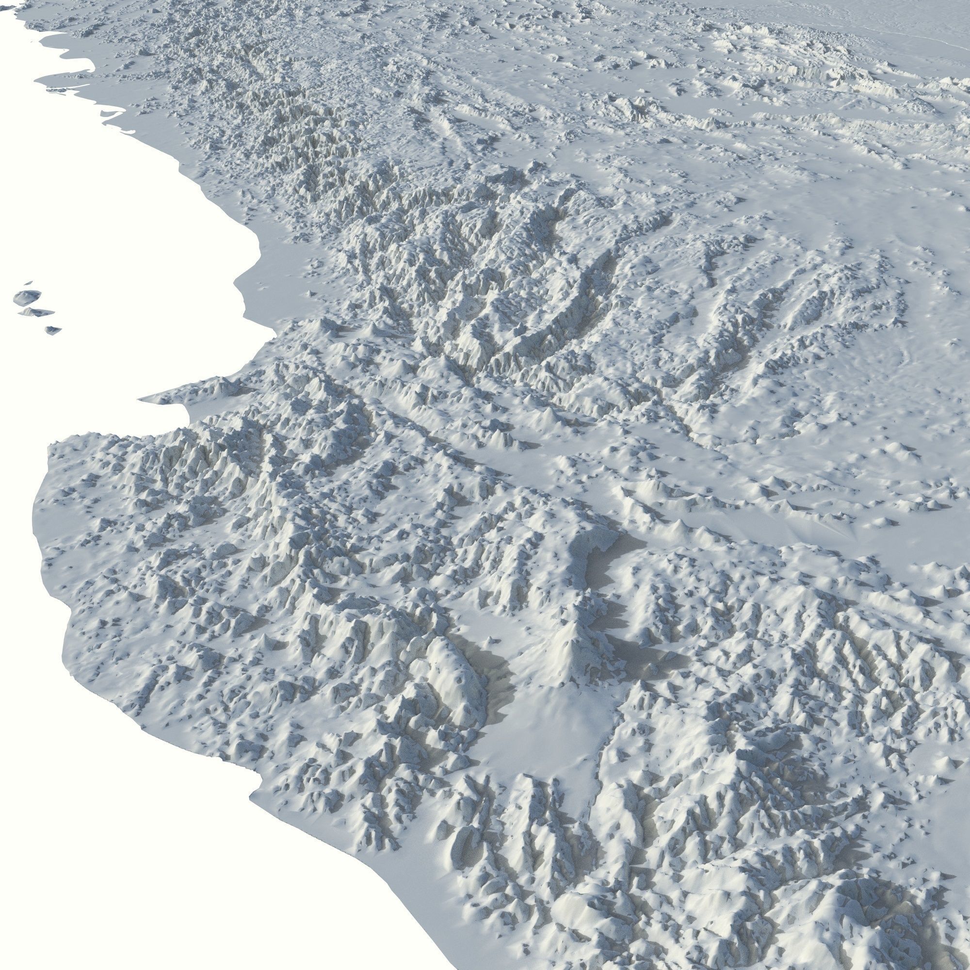 High detailed relief map of USA-Canada-Mexico 3D model_13