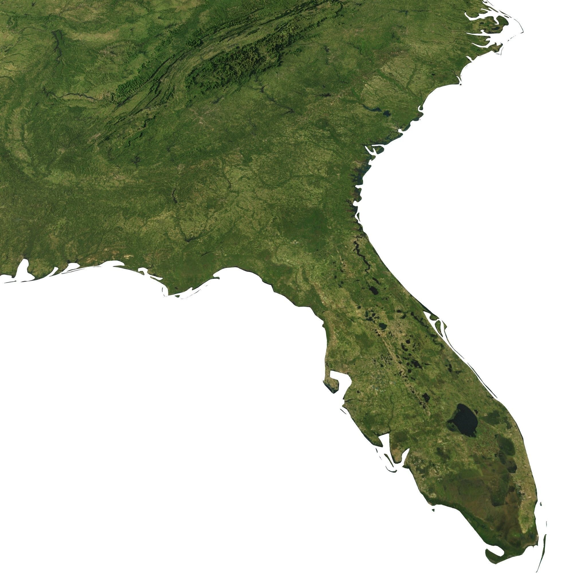 High detailed relief map of USA-Canada-Mexico 3D model_20