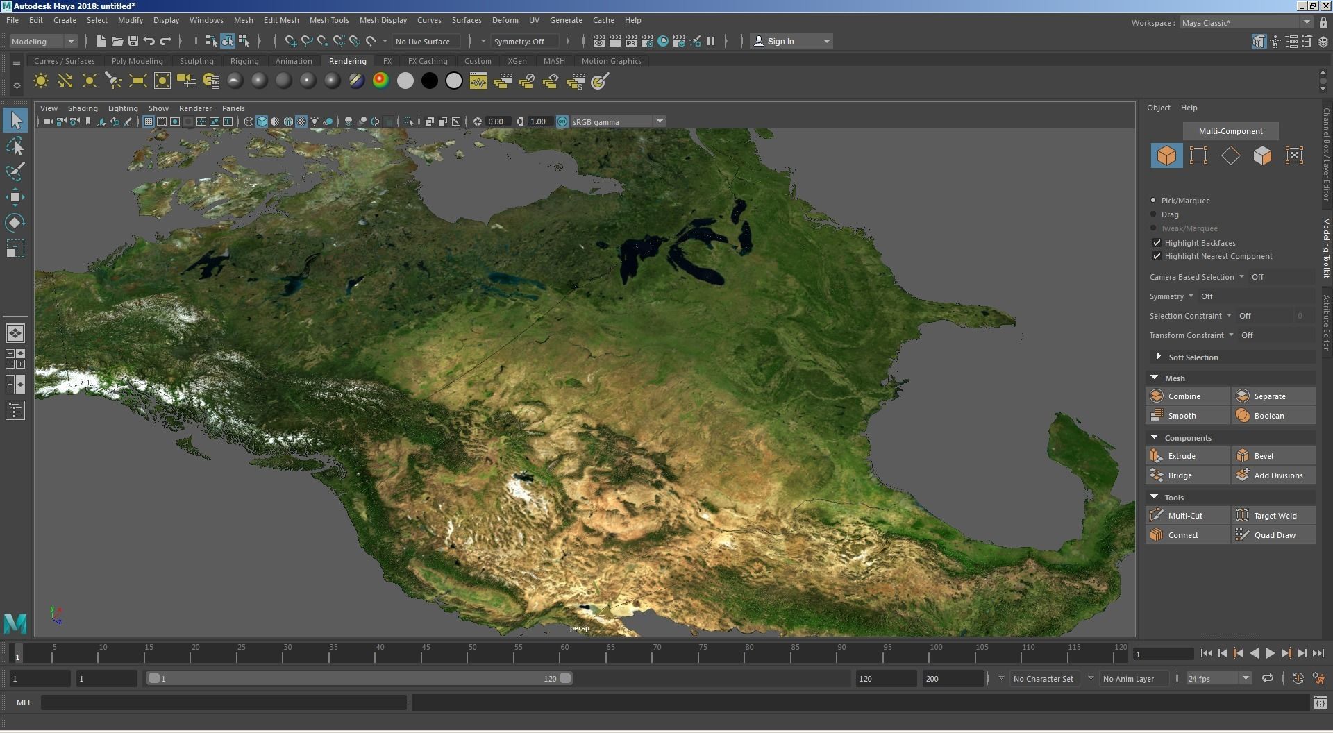 High detailed relief map of USA-Canada-Mexico 3D model_11