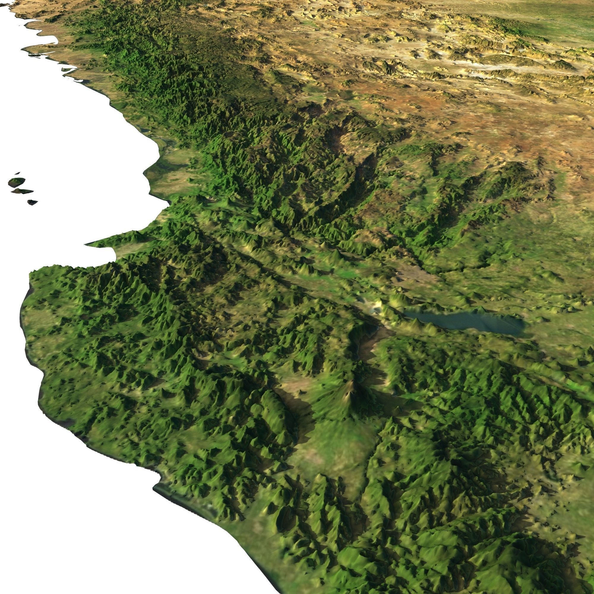 High detailed relief map of USA-Canada-Mexico 3D model_12