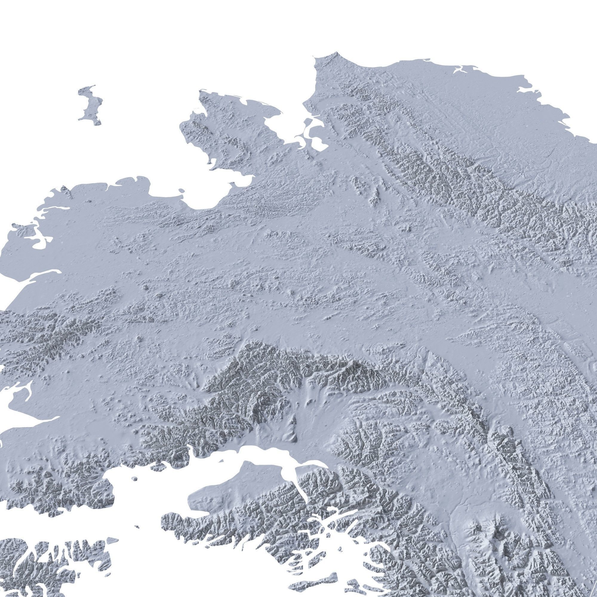 High detailed relief map of USA-Canada-Mexico 3D model_15