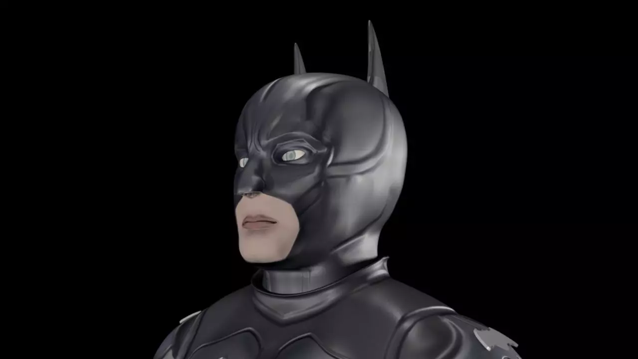 BATMAN DESERT STORM SUIT Low-poly 3D model_0