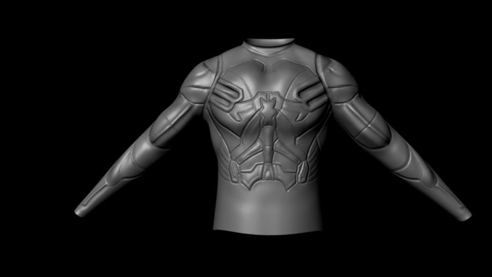 BATMAN DESERT STORM SUIT Low-poly 3D model_4