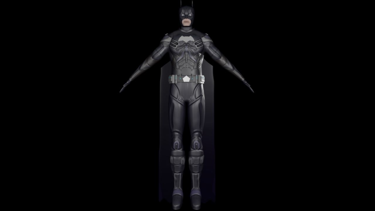 BATMAN DESERT STORM SUIT Low-poly 3D model_2