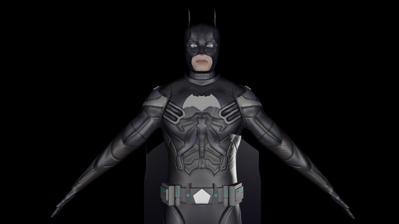 BATMAN DESERT STORM SUIT Low-poly 3D model_3