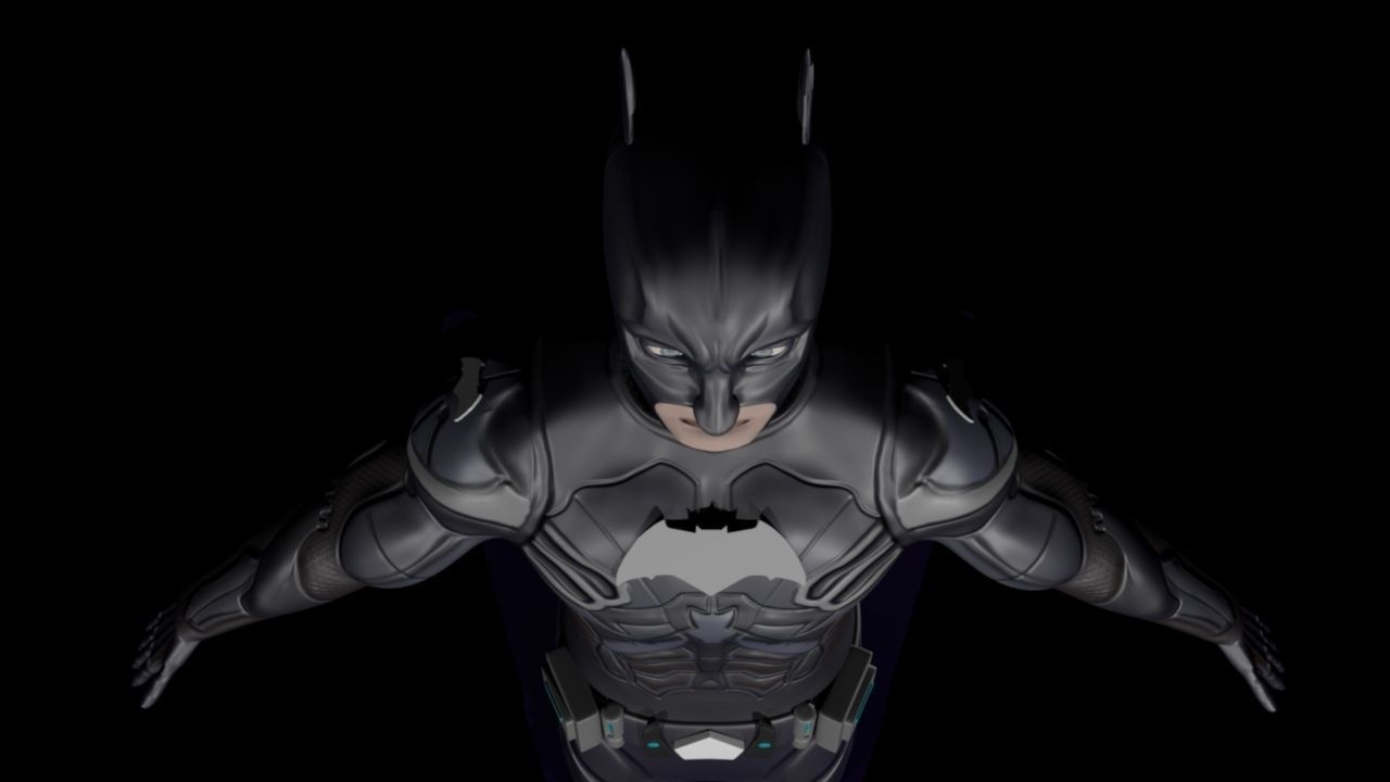 BATMAN DESERT STORM SUIT Low-poly 3D model_5