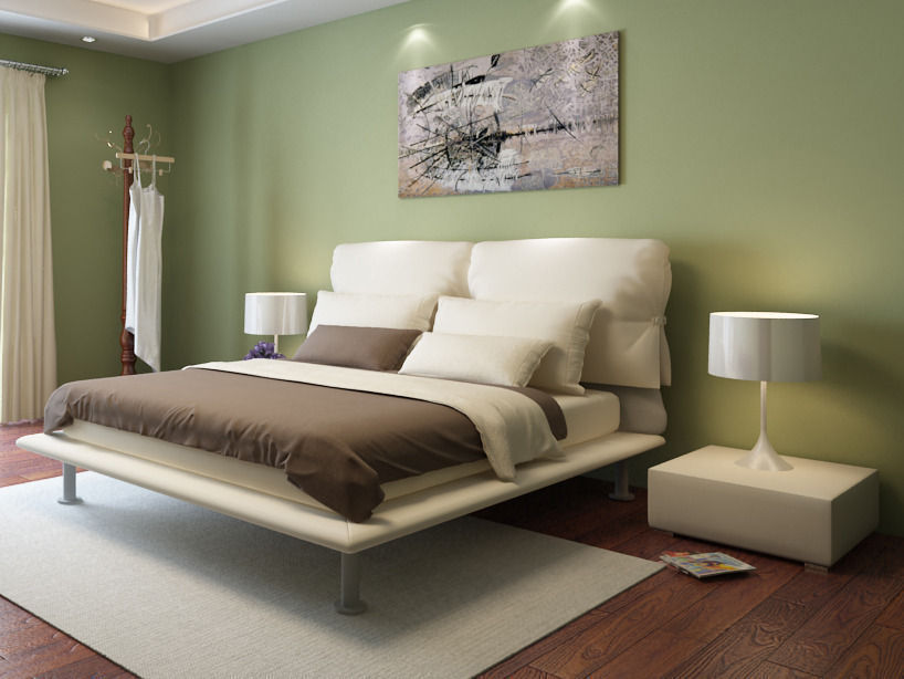 NATUZZI Modern bed a total of 11 3D model_4