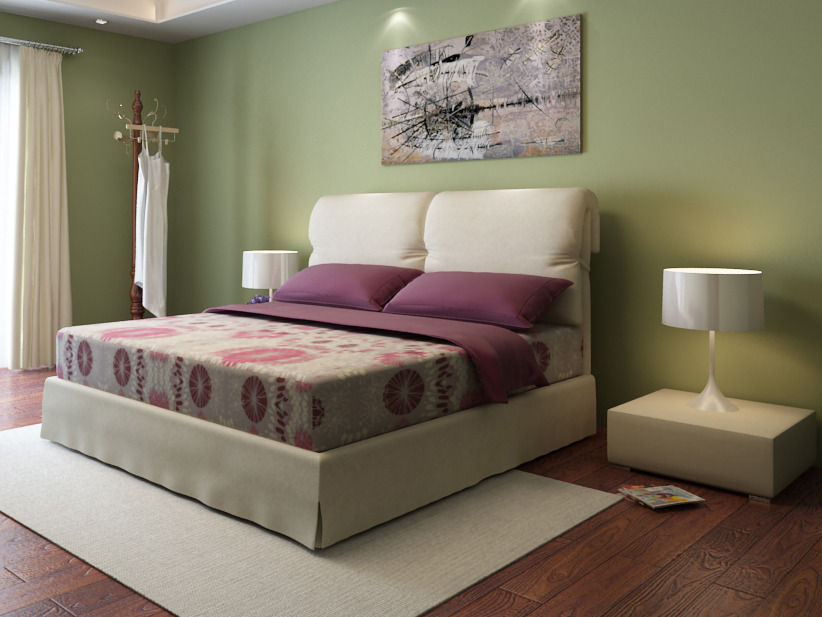 NATUZZI Modern bed a total of 11 3D model_5