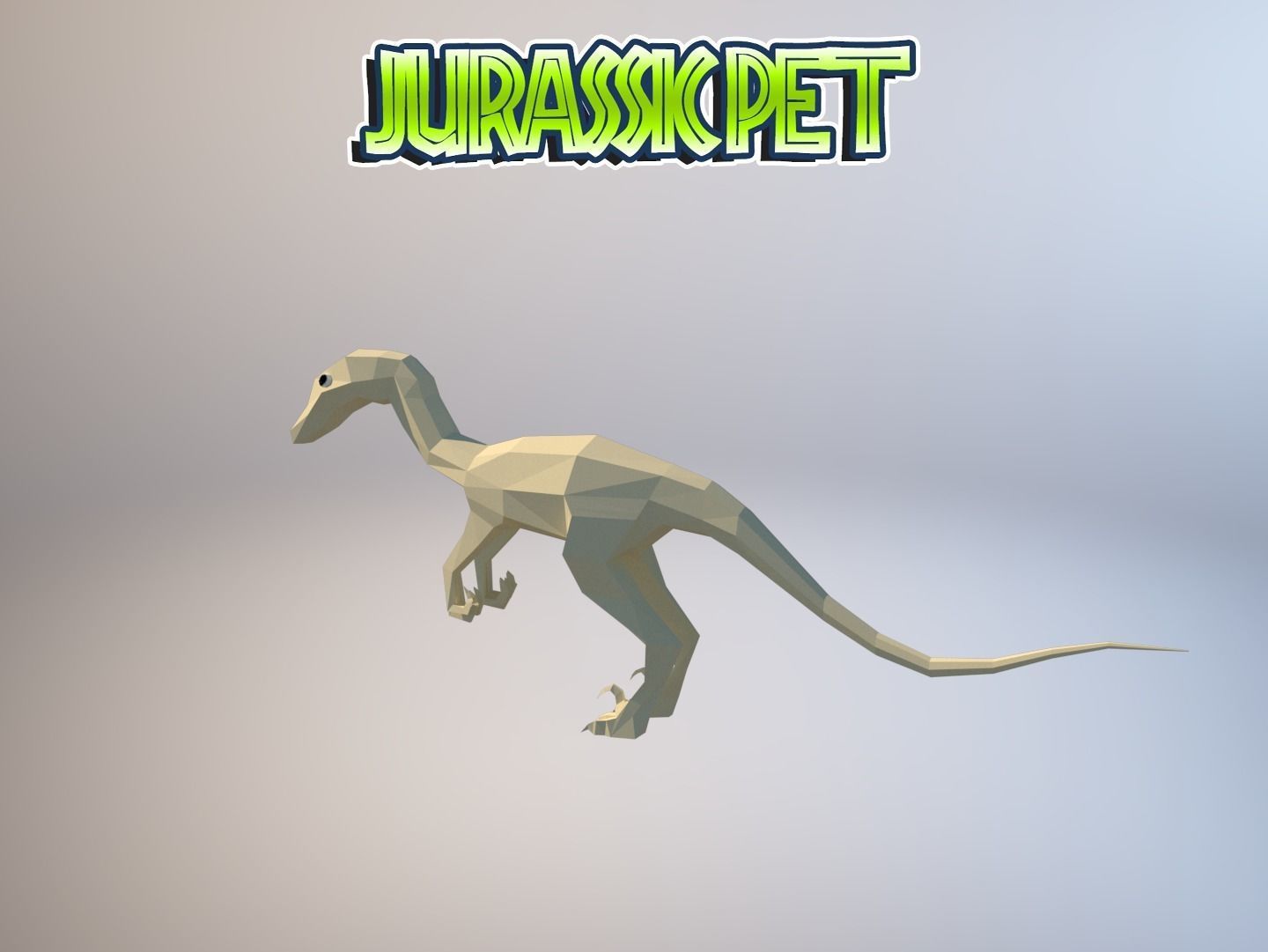 Troodon jurassic pet Low-poly 3D model_7