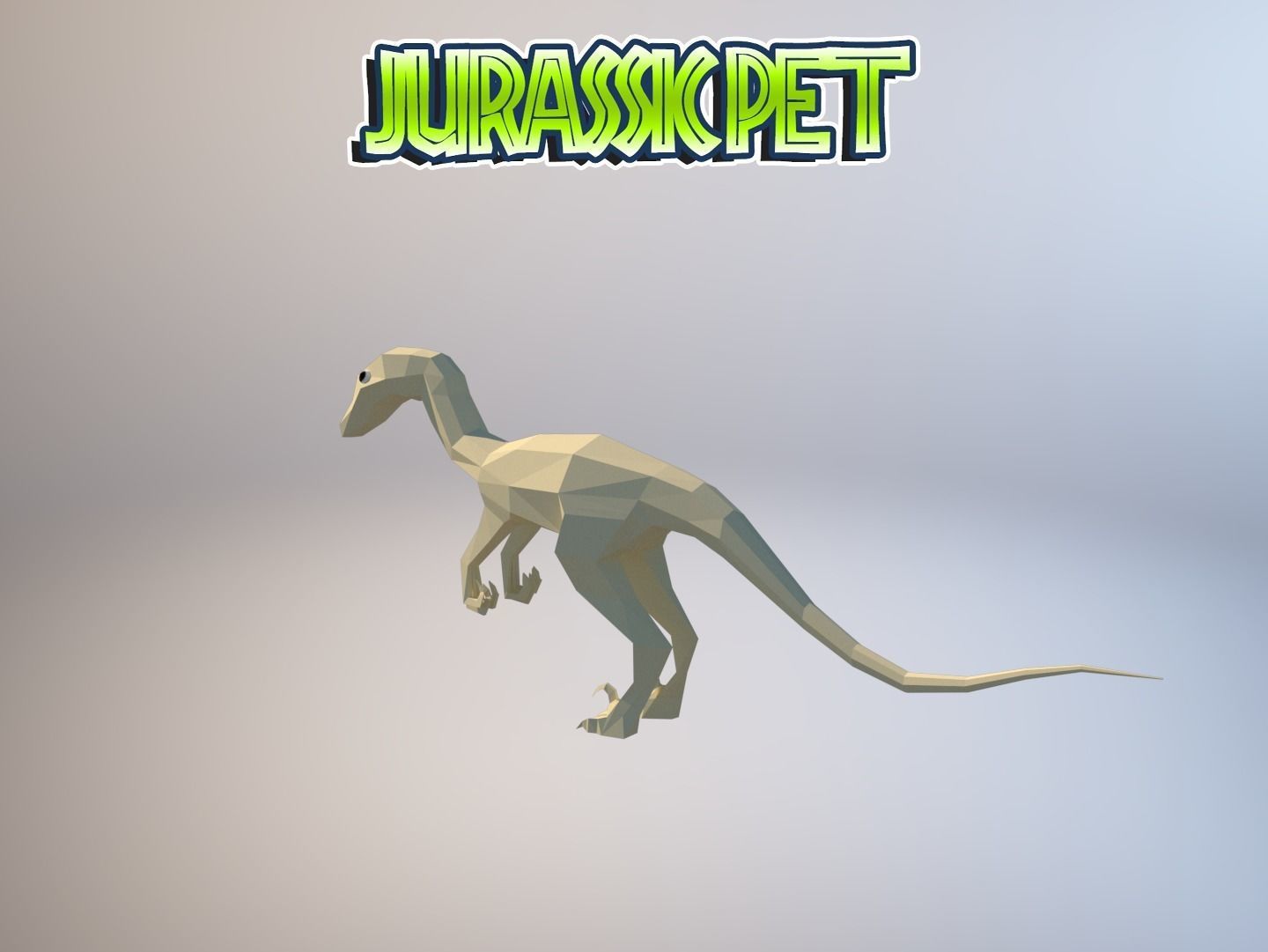 Troodon jurassic pet Low-poly 3D model_8