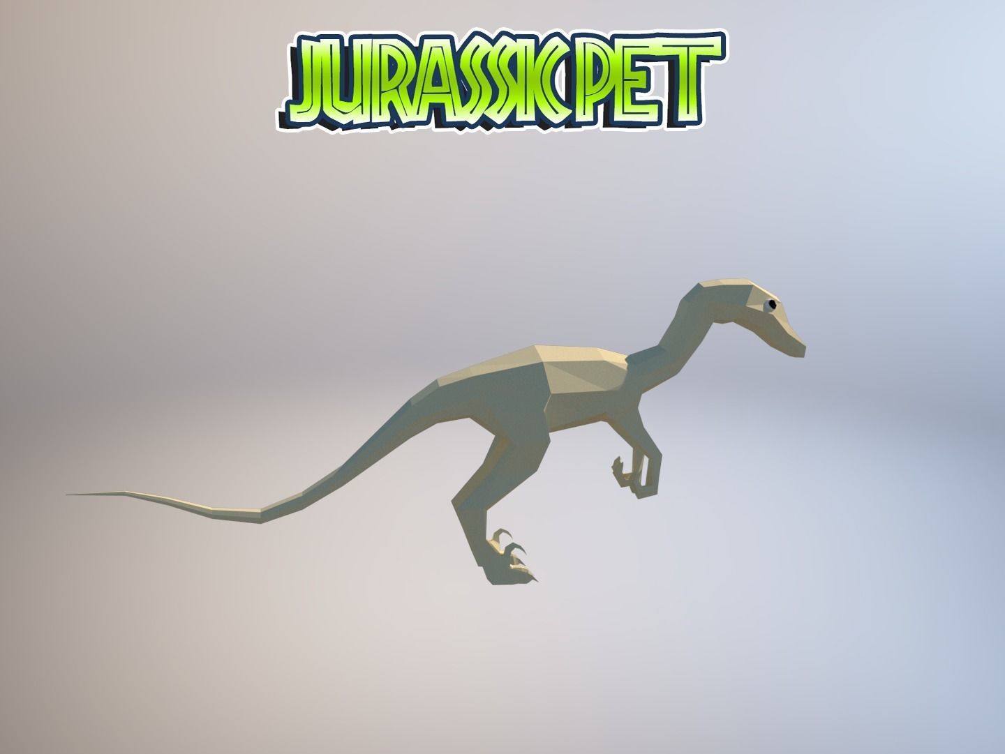 Troodon jurassic pet Low-poly 3D model_19