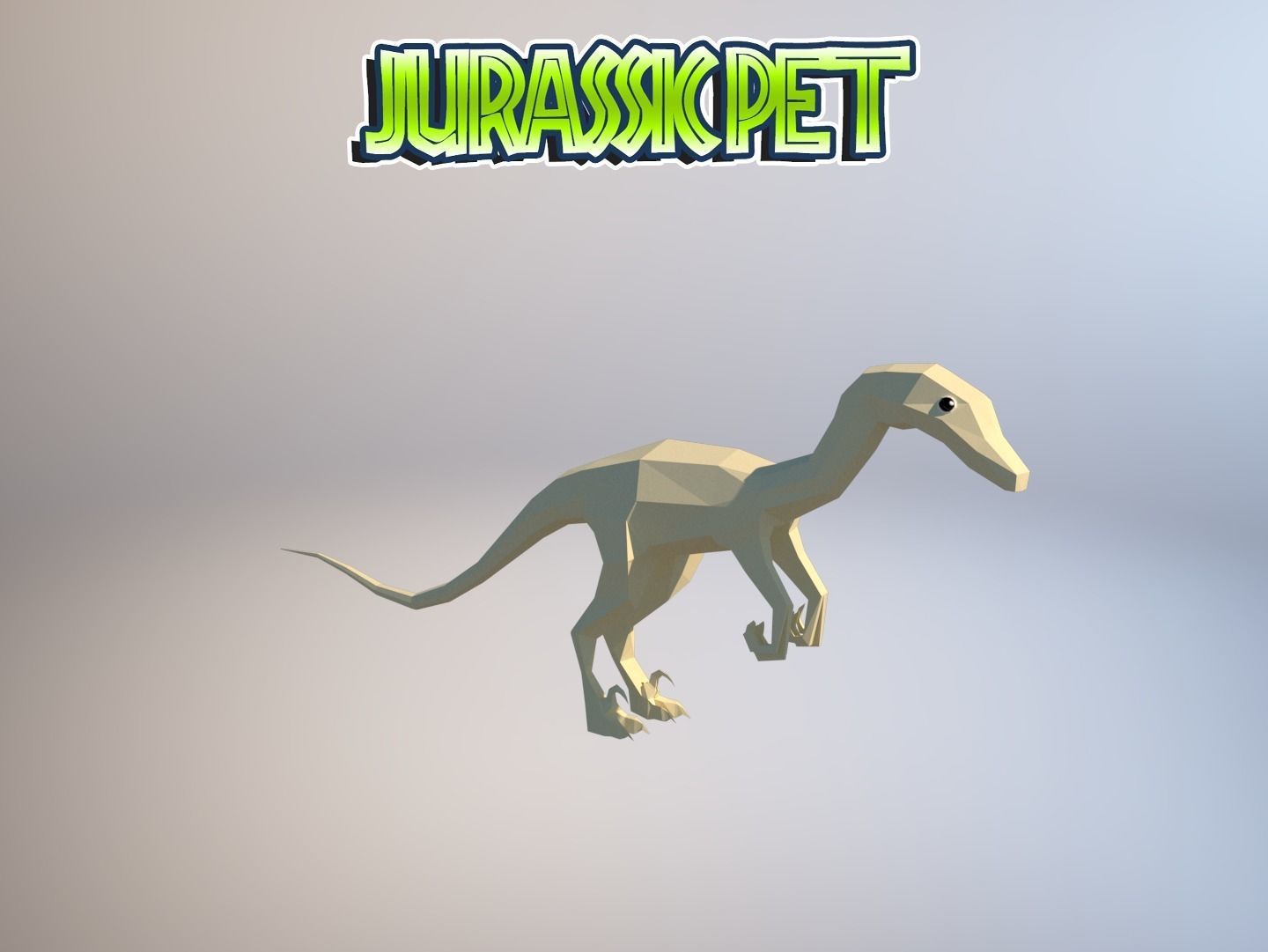 Troodon jurassic pet Low-poly 3D model_23