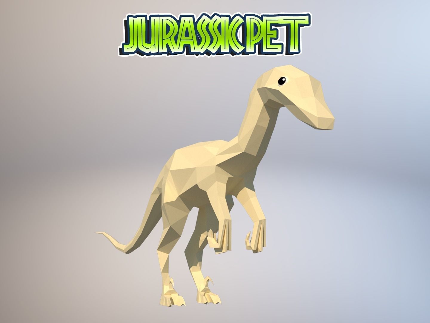 Troodon jurassic pet Low-poly 3D model_4