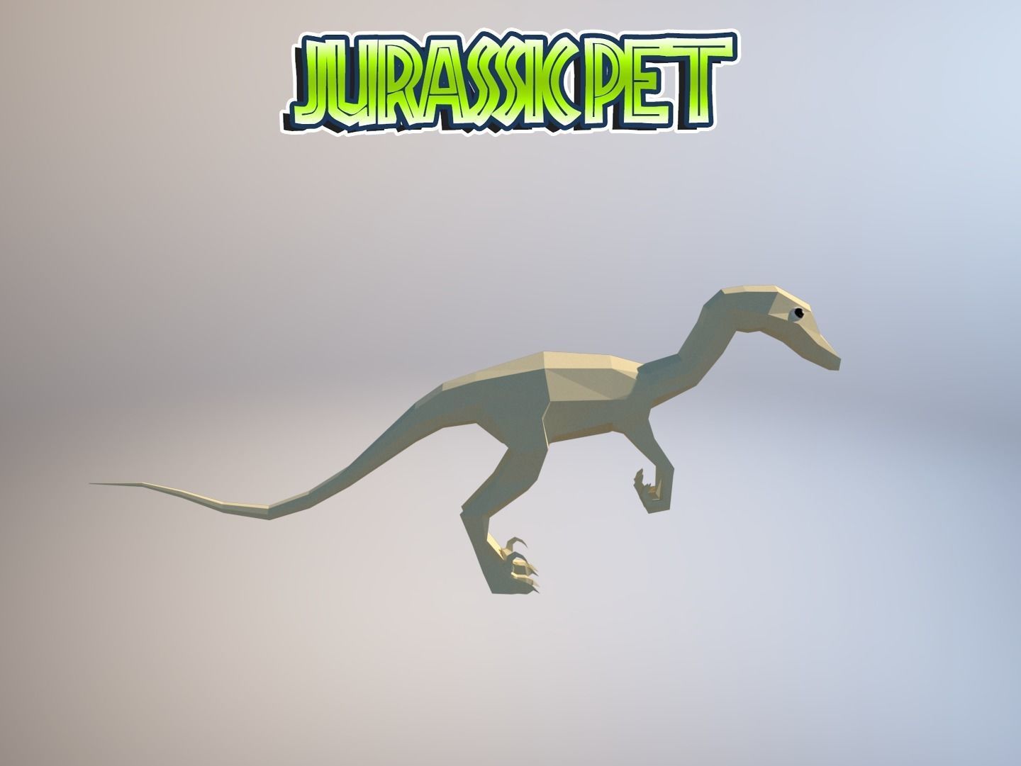 Troodon jurassic pet Low-poly 3D model_20